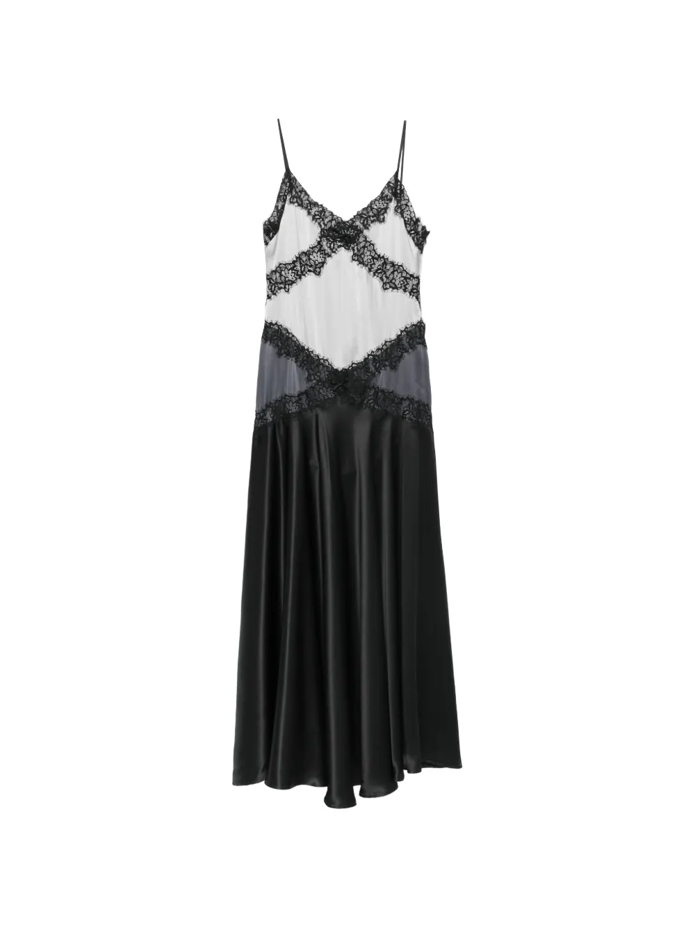 Viktor & Rolf Camisole-Kleid aus Seide mit Spitzenbesatz - Rosa