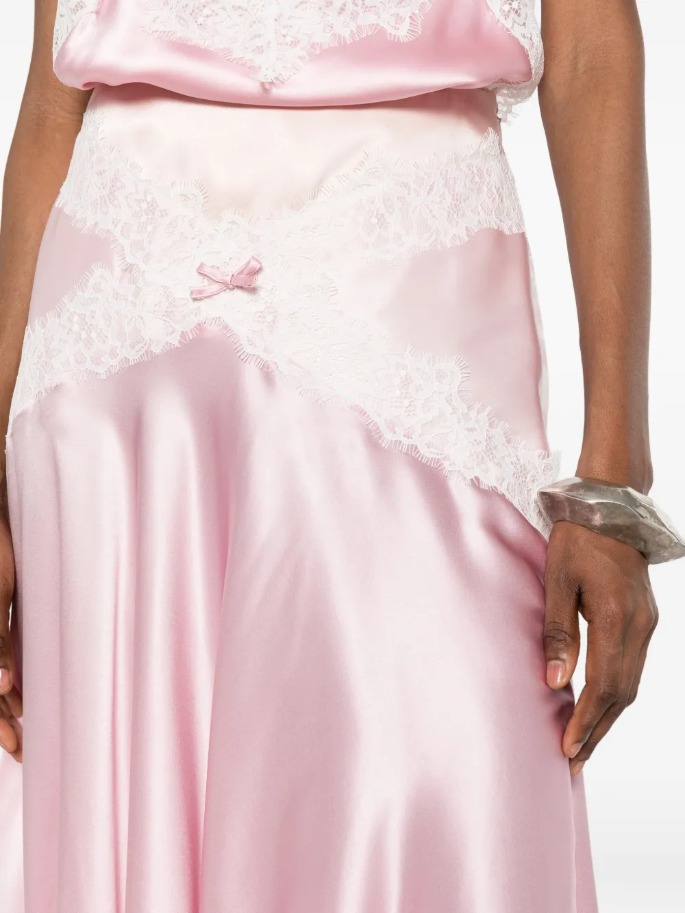 Viktor & Rolf Midi-rok met kant Roze