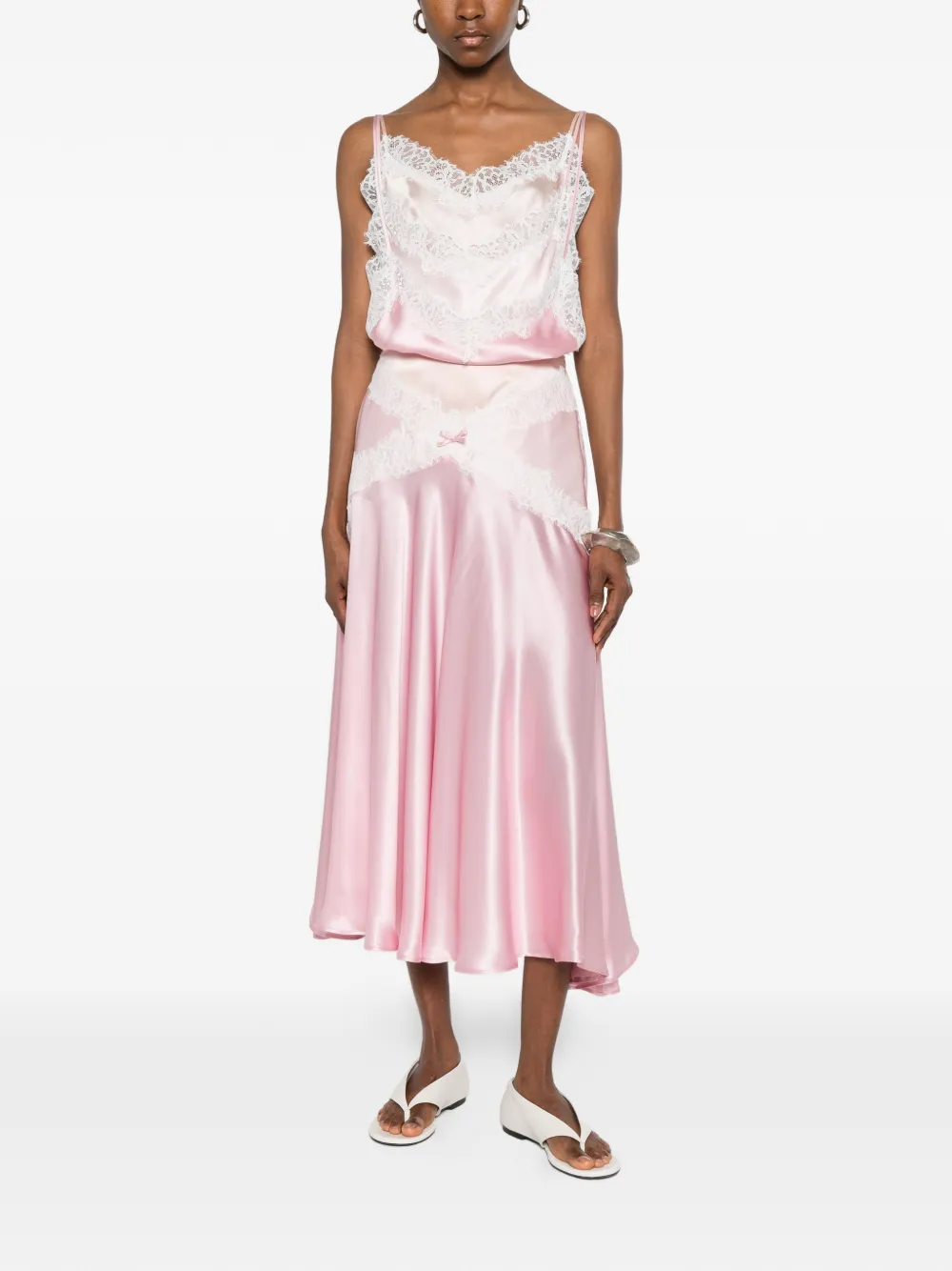 Viktor & Rolf Midi-rok met kant Roze
