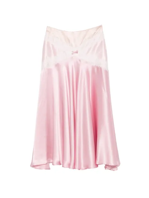 Viktor & Rolf falda midi con ribete de encaje