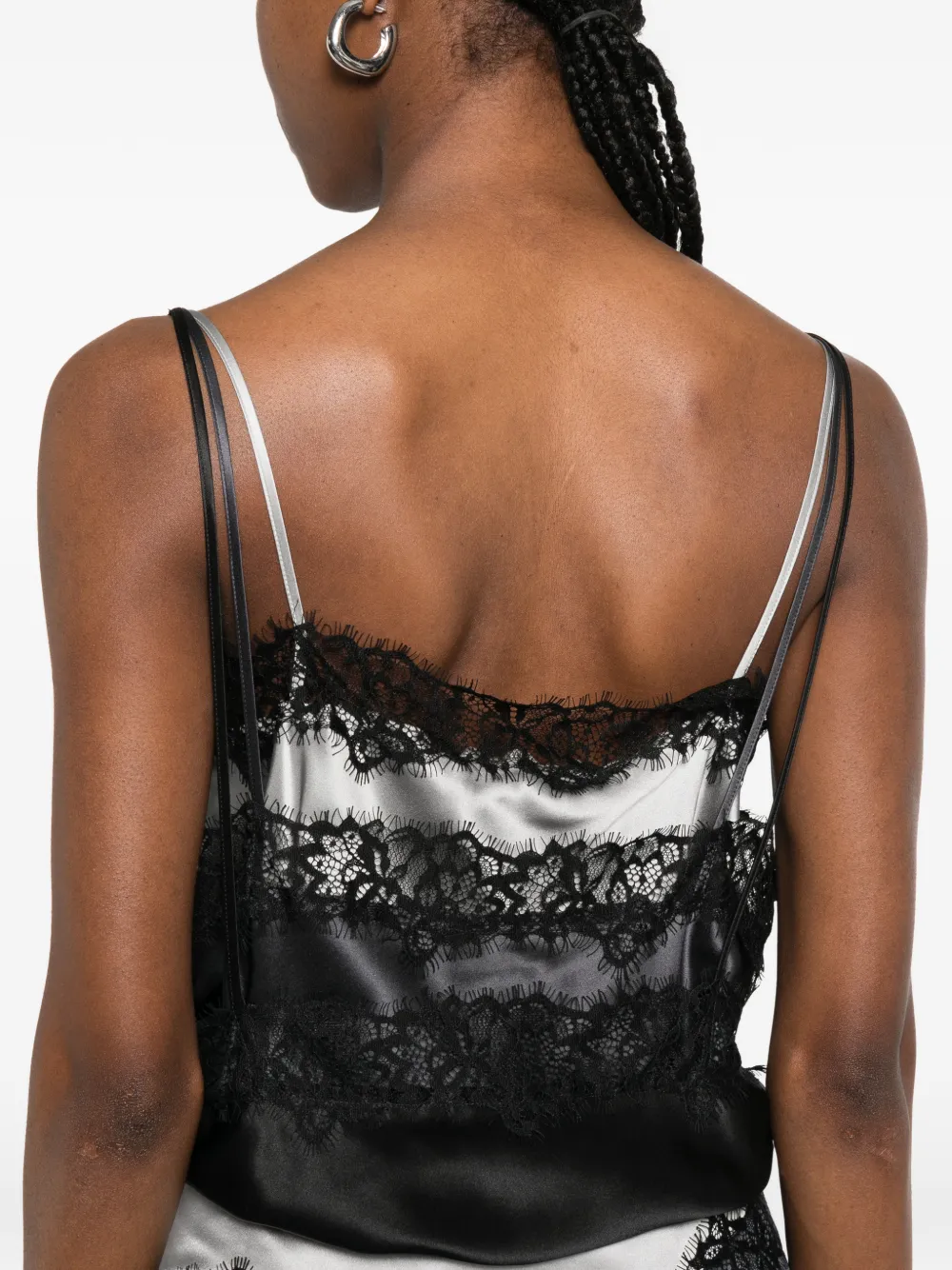 Viktor & Rolf Gelaagde blouse met kanten afwerking Zwart