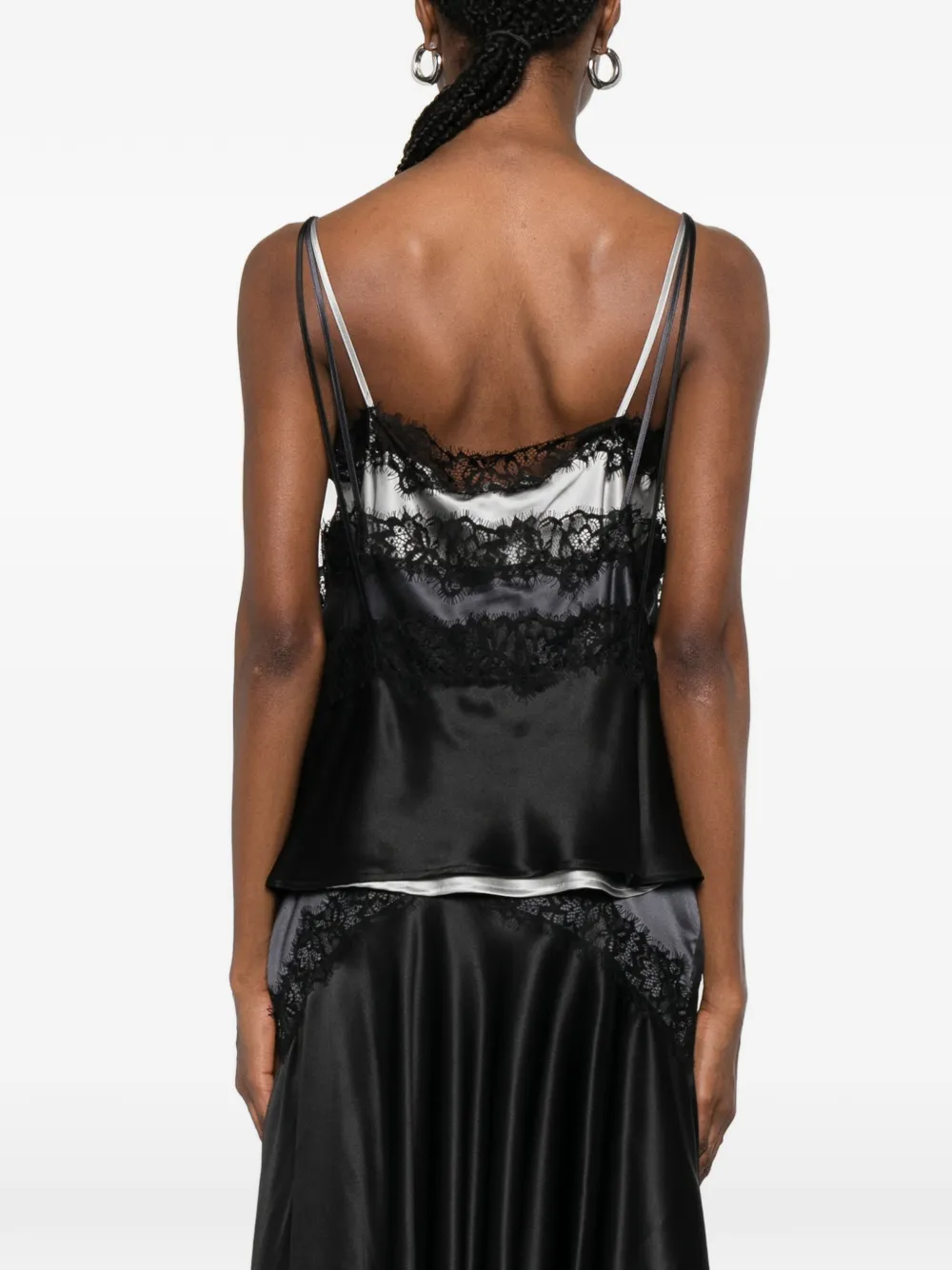 Viktor & Rolf Gelaagde blouse met kanten afwerking Zwart