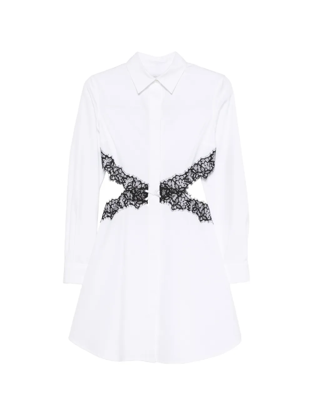 Viktor & Rolf Cut-Out-Minikleid mit Spitzenbesatz - Weiß