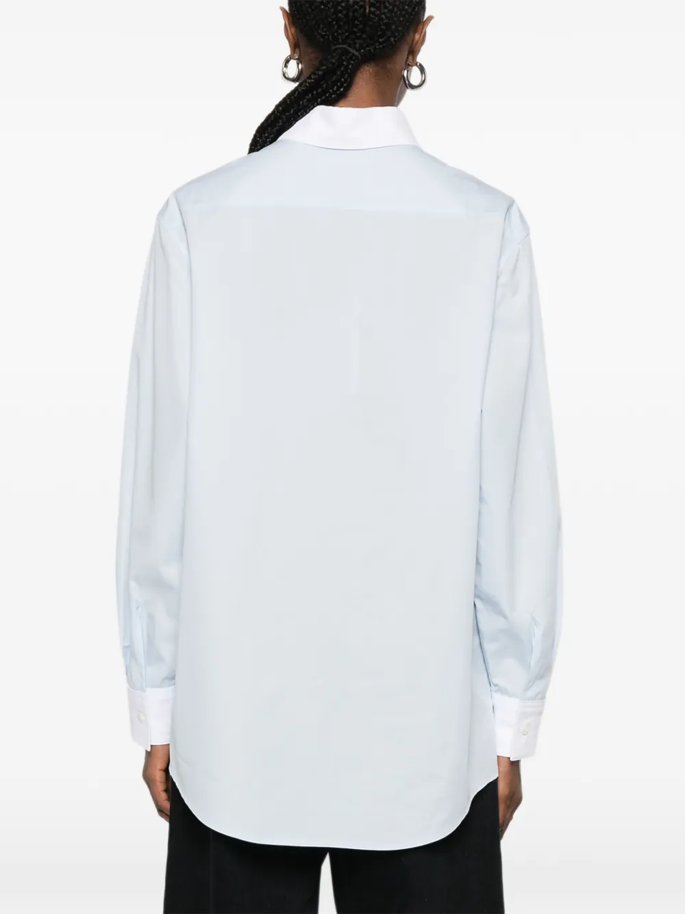 Viktor & Rolf Blouse met afwerking van kant en strikdetail Blauw