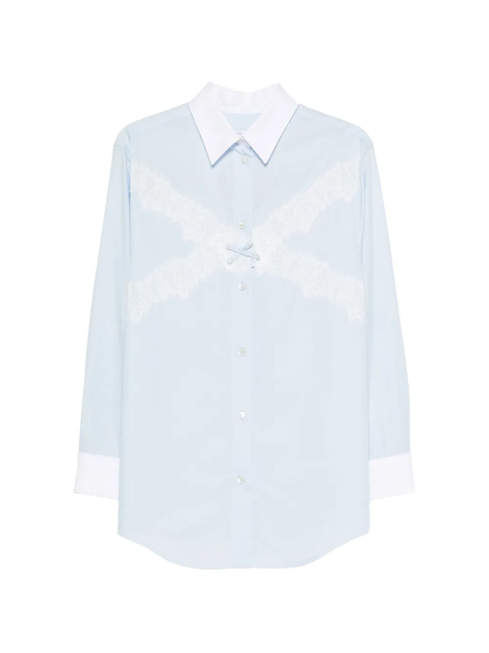 Viktor & Rolf Hemd mit Spitzenbesatz - Blau