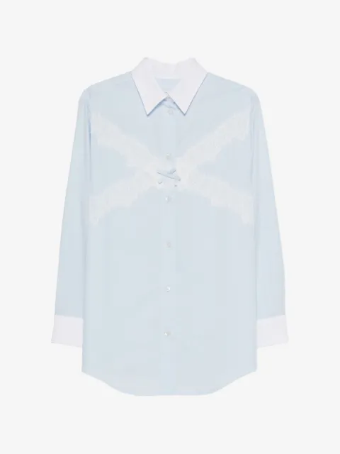 Viktor & Rolf lace-trimmed bow-detail shirt