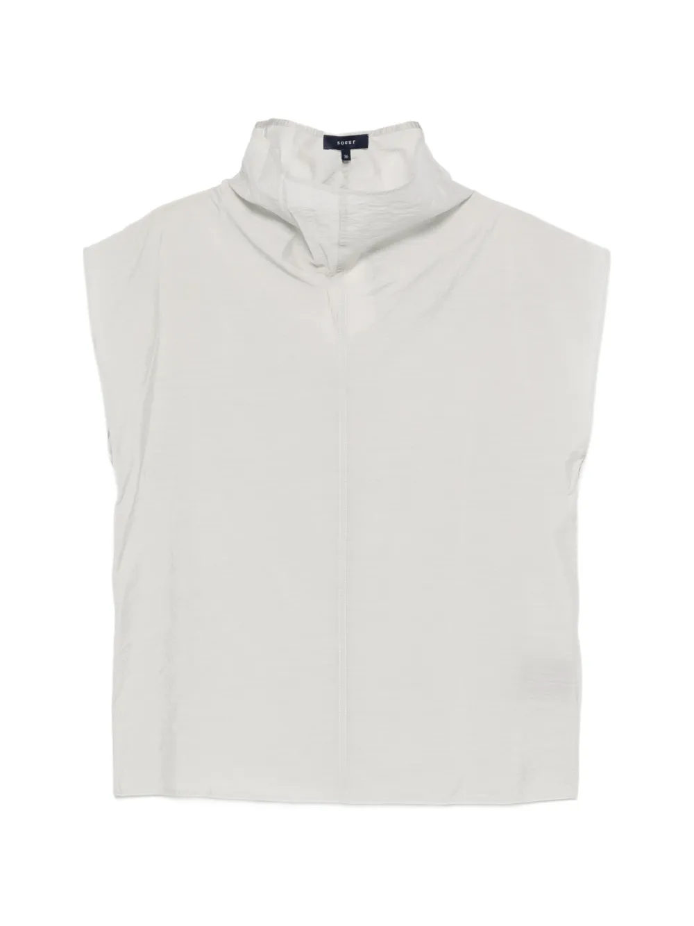 Soeur high-neck blouse - Grigio