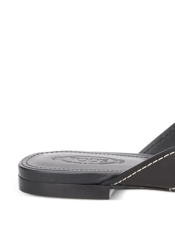 ✳︎最終値下げ✳︎TOD'S レザー クロスストラップ サンダル ブラック Tod's クロスストラップ サンダル | ブラック | FARFETCH JP