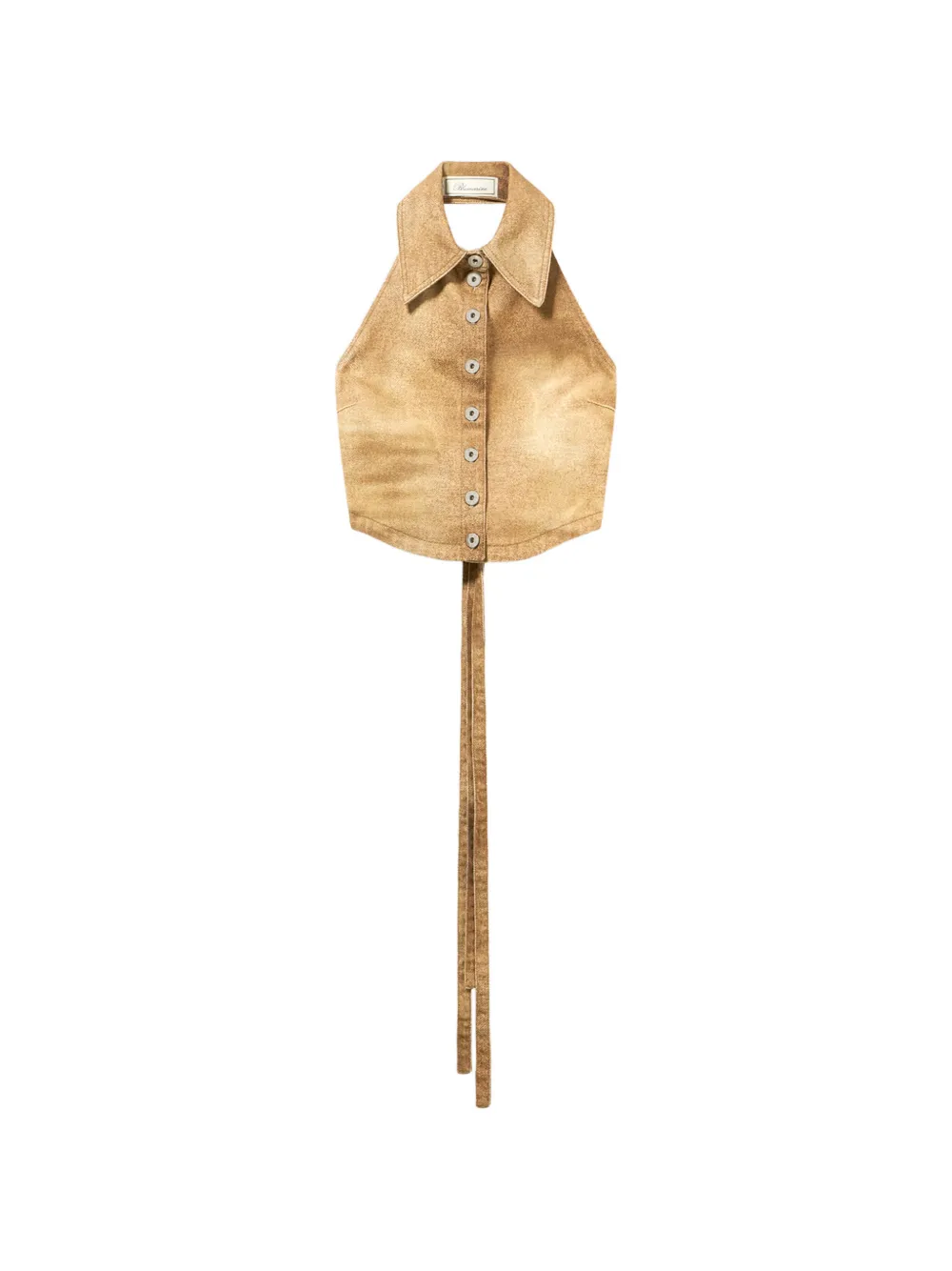Blumarine button denim tank top - Nude