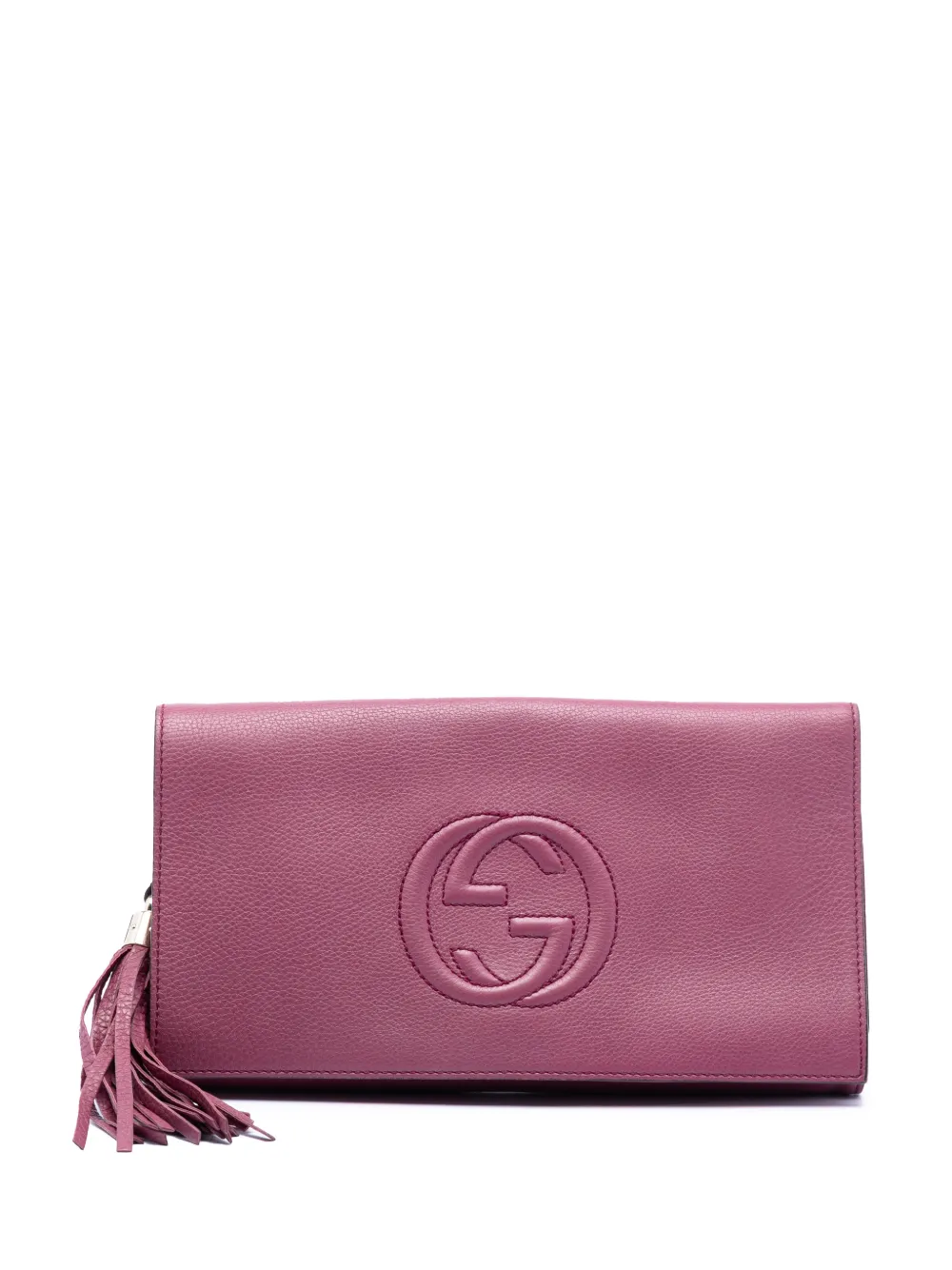 Gucci Pre-Owned 2016-2026 Leather Soho Disco clutch bag - Rosa