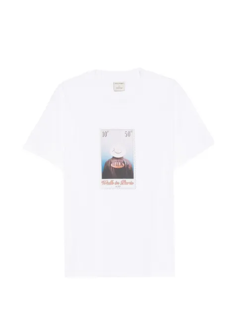 WALK IN PARIS "Lether Jacket" stamp cotton T-shirt