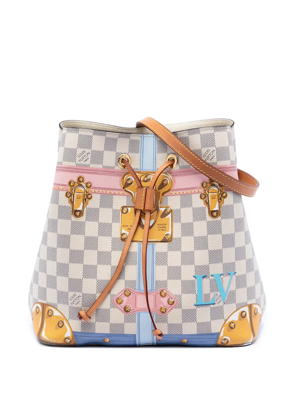 Louis Vuitton Pre-Owned 2018 Damier Azur Summer Trunks Neonoe bucket bag - Bianco