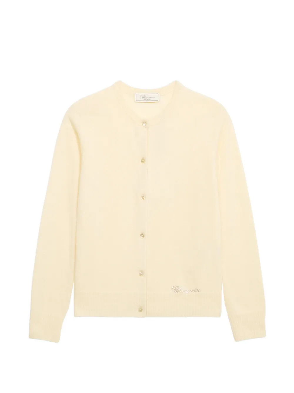 Blumarine strass embroidered cashmere cardigan - Toni neutri