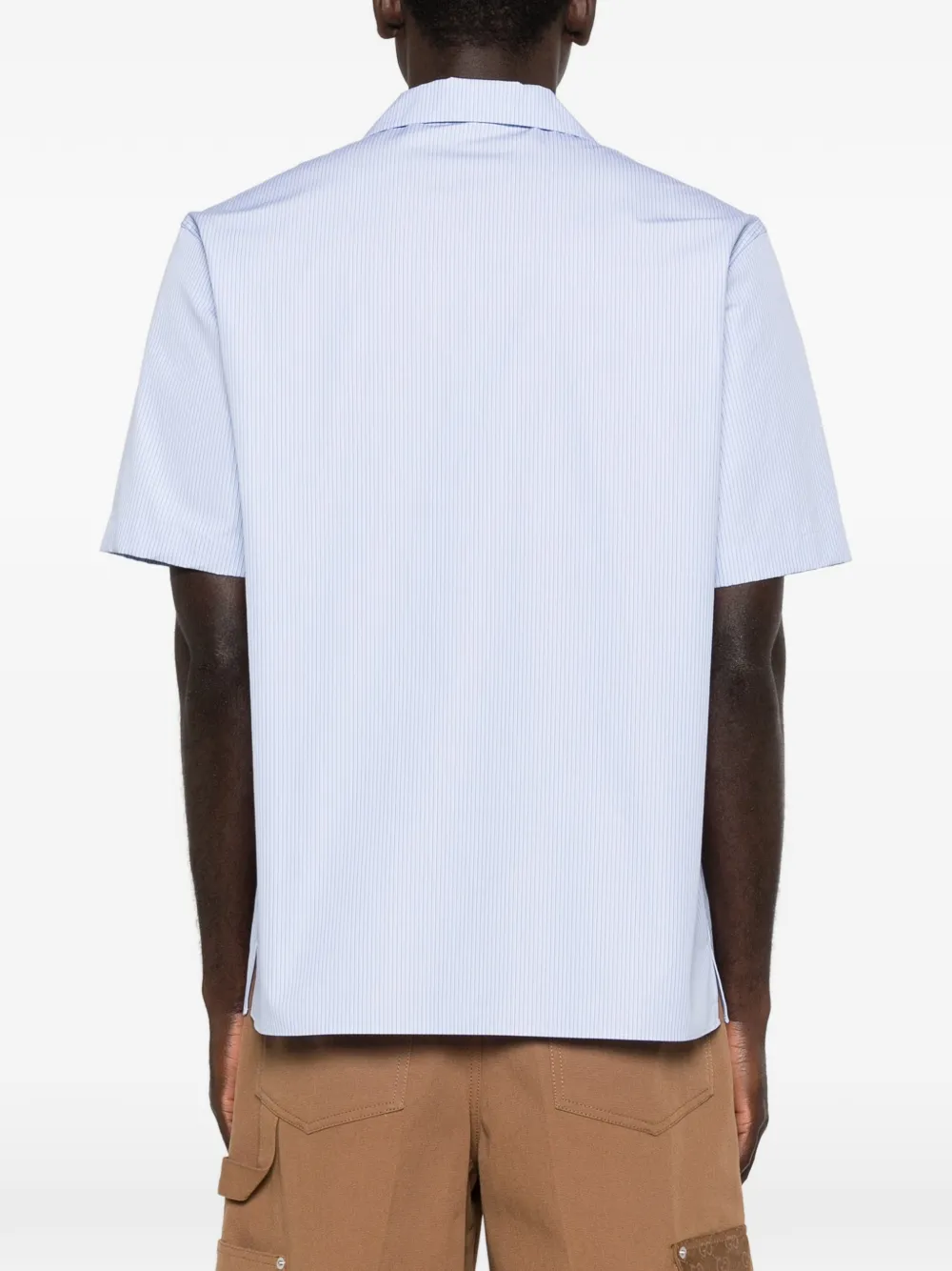 striped logo shirt