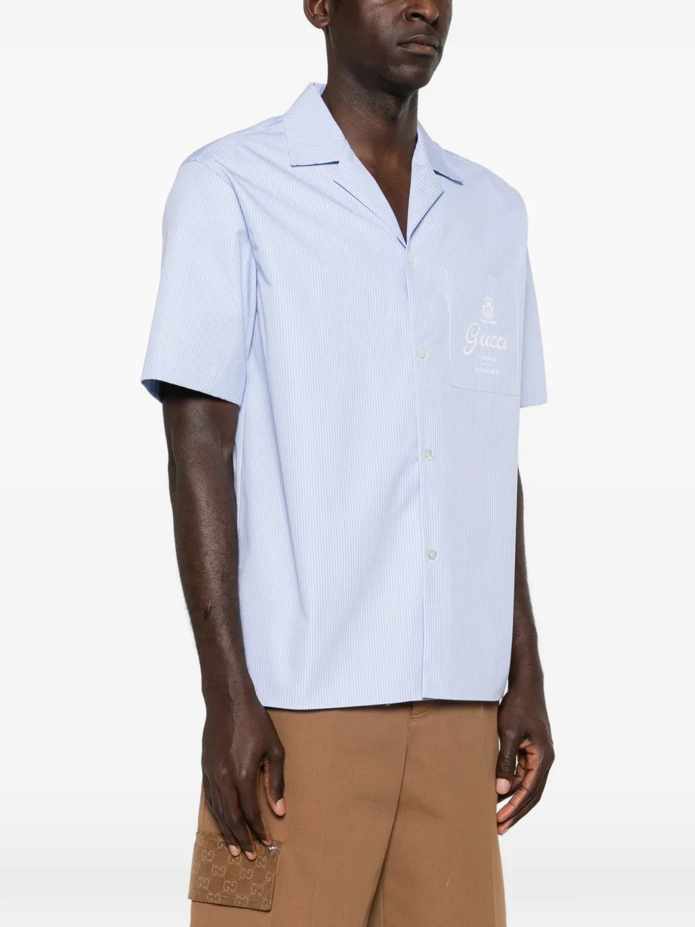 striped logo shirt