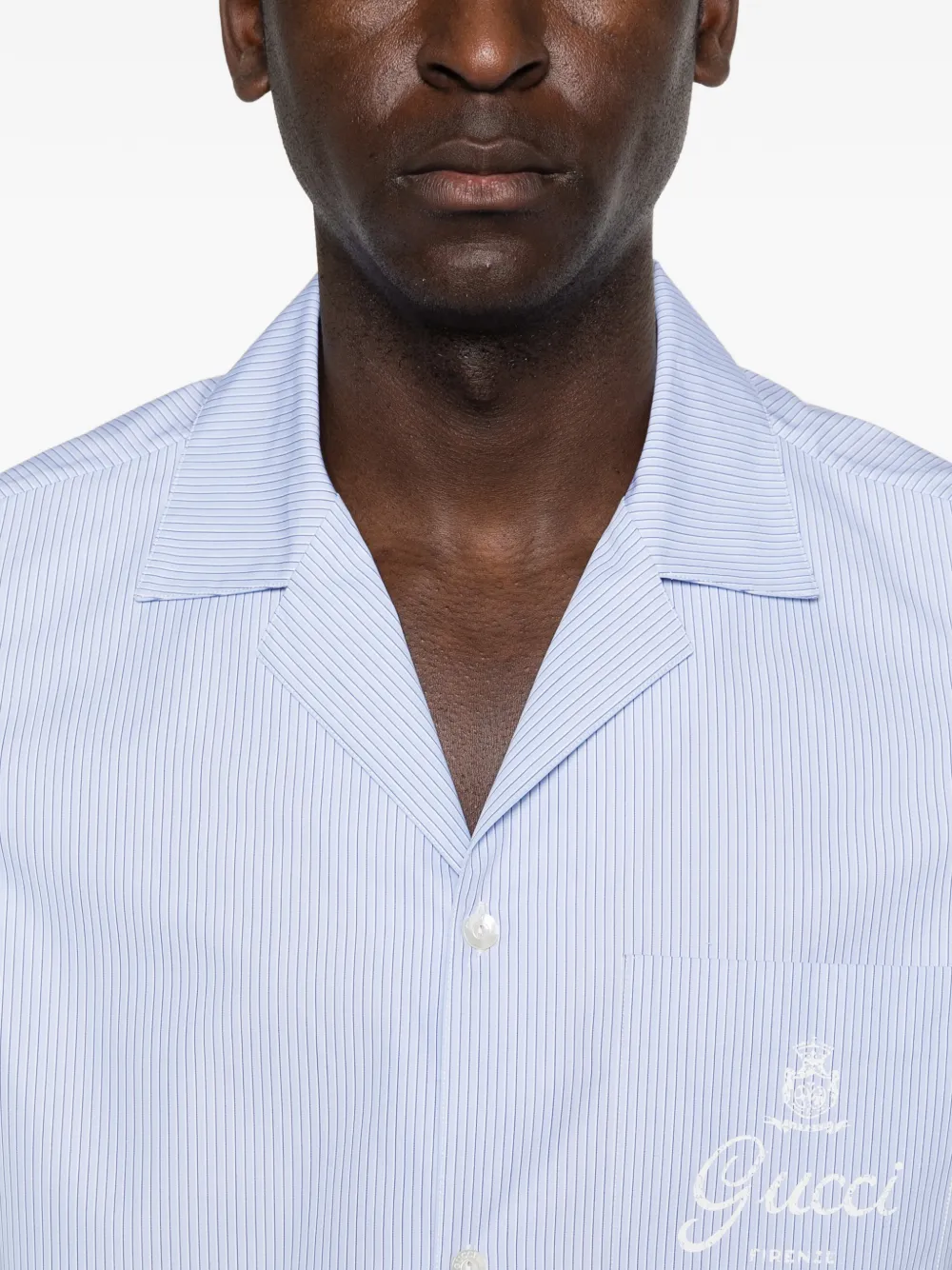 striped logo shirt