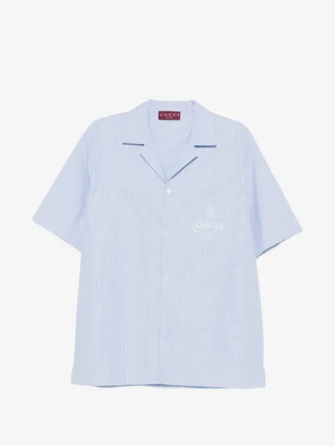 Gucci stribet skjorte med logo