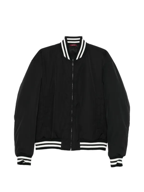 GUCCIアームロゴ・サテン・リバーシブル・ボンバージャケット Gucci ジップアップ ボンバージャケット | ブラック | FARFETCH JP