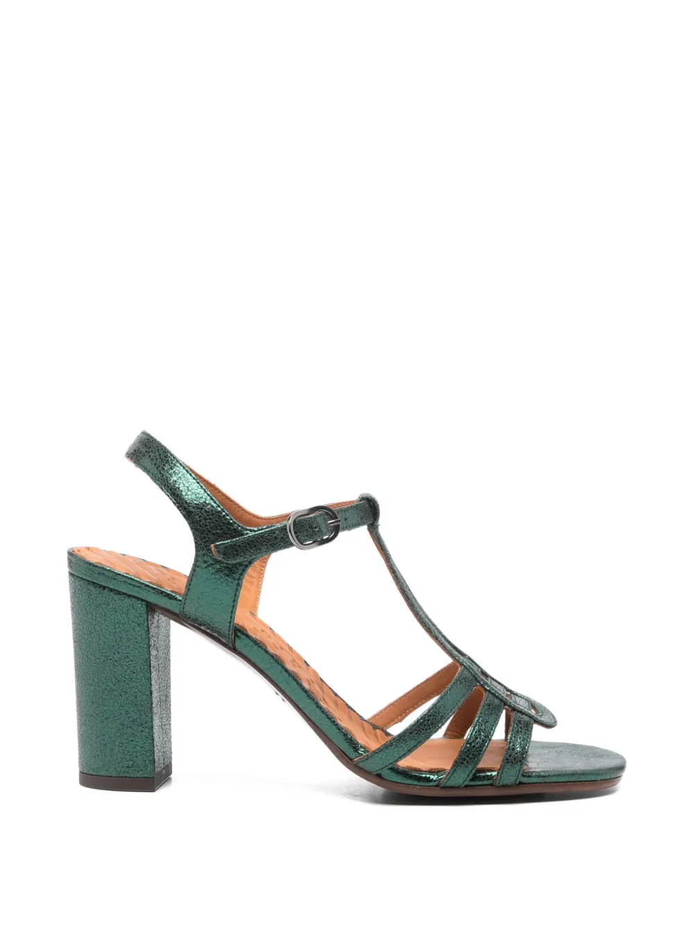 Chie Mihara Baby T-strap leather sandals Groen