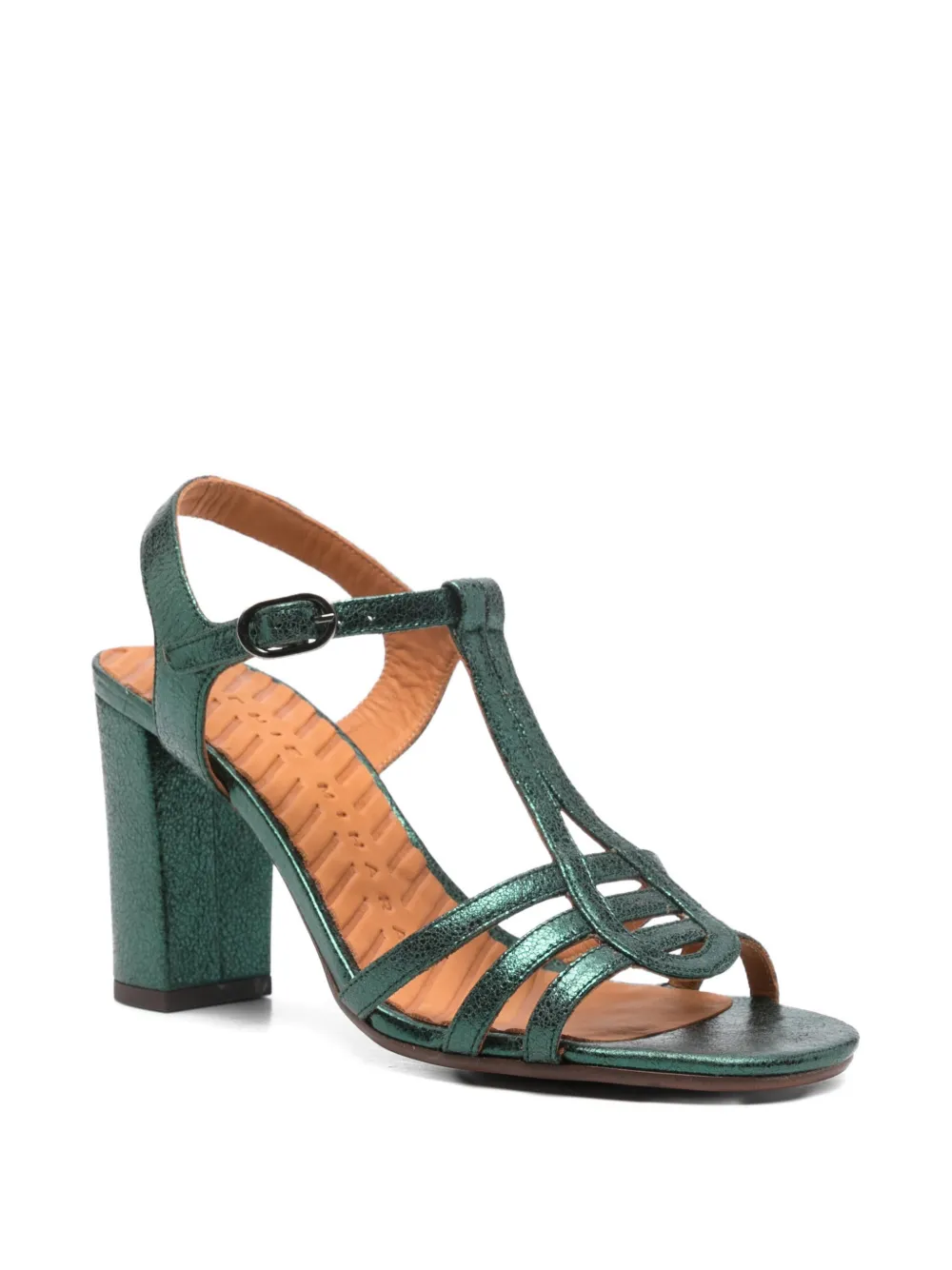Chie Mihara Baby T-strap leather sandals Groen