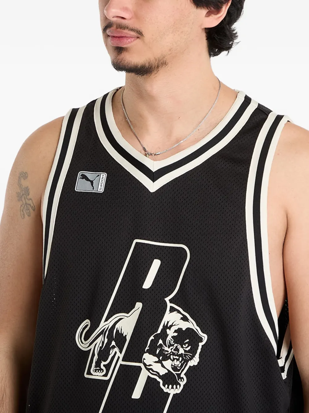 PUMA x Represent grafische jersey met V-hals Zwart