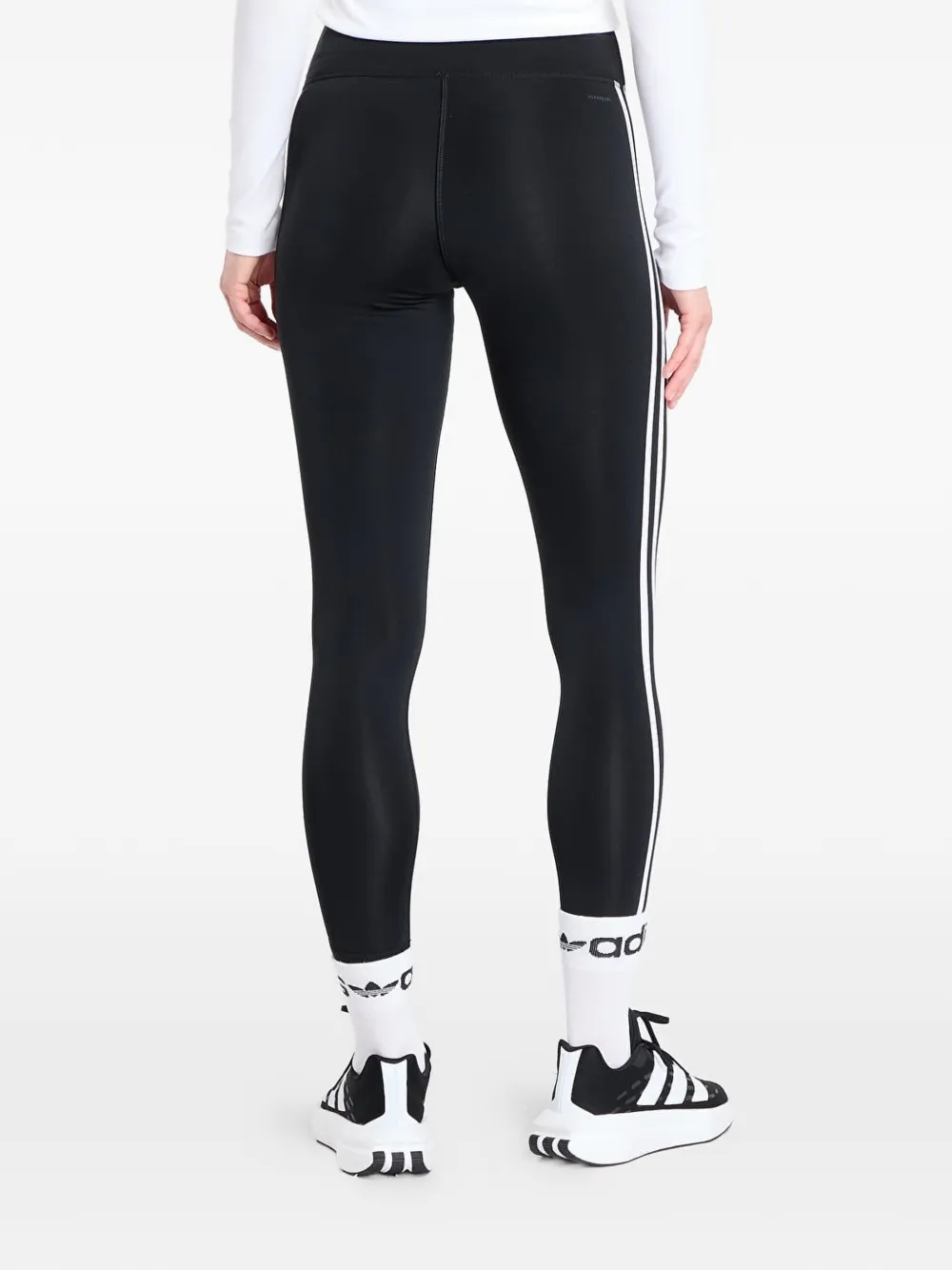 adidas Essentials 7 8 high-waist legging met 3 strepen Zwart