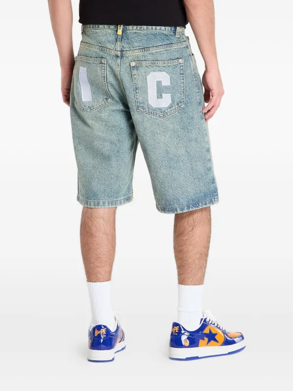 ICECREAM デニムショートパンツ ICECREAM Running Dog デニムショートパンツ | ブルー | FARFETCH JP