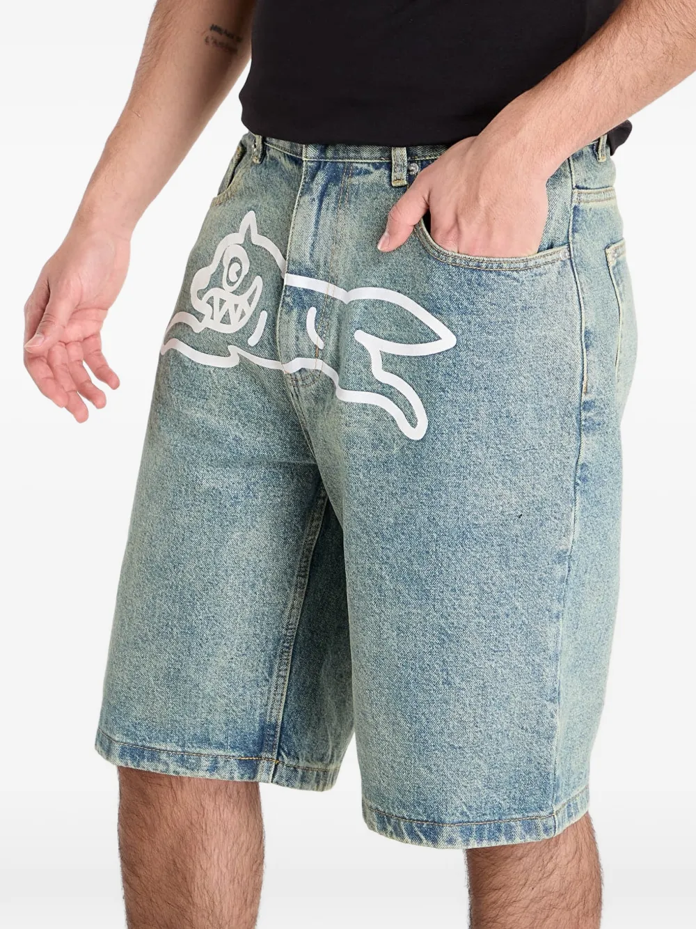 ICECREAM Running Dog デニムショートパンツ | ブルー | FARFETCH JP