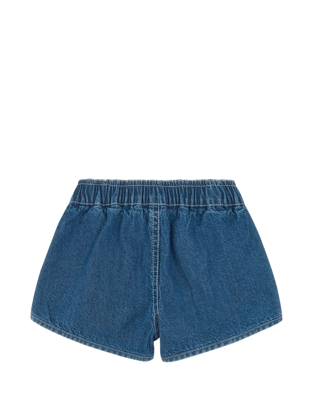 Moschino Kids Spijkershorts met logoprint Blauw