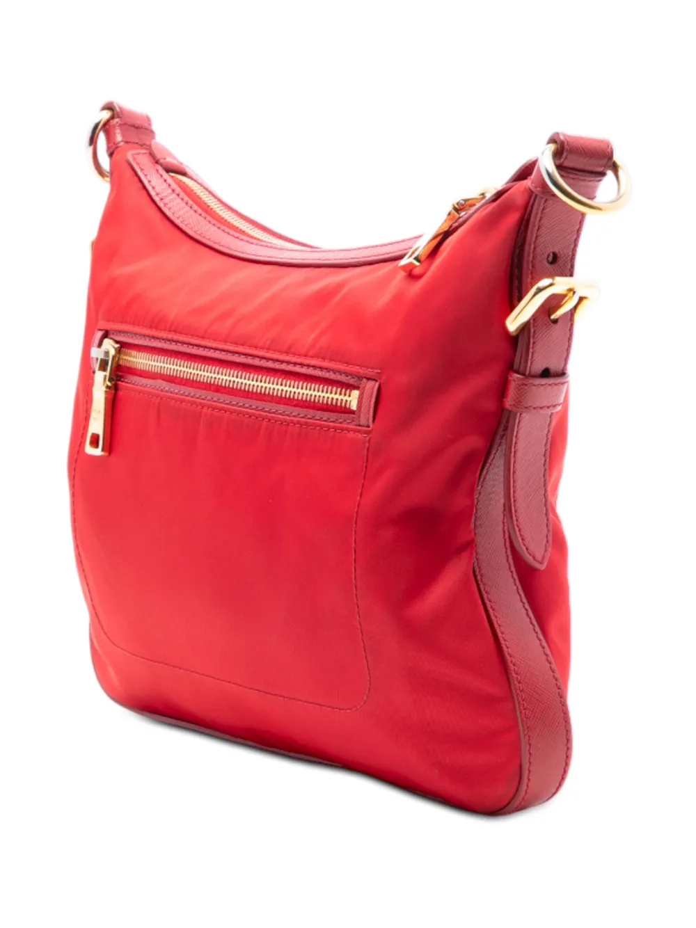 2013-2025 Saffiano Trimmed Tessuto Zip Top Crossbody Bag