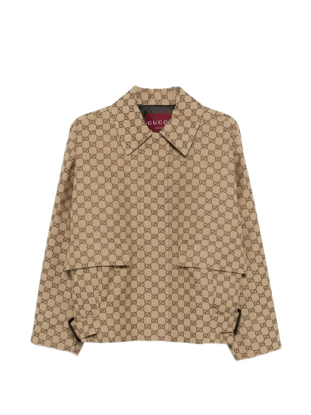 Gucci logo-monogram bomber jacket - Braun