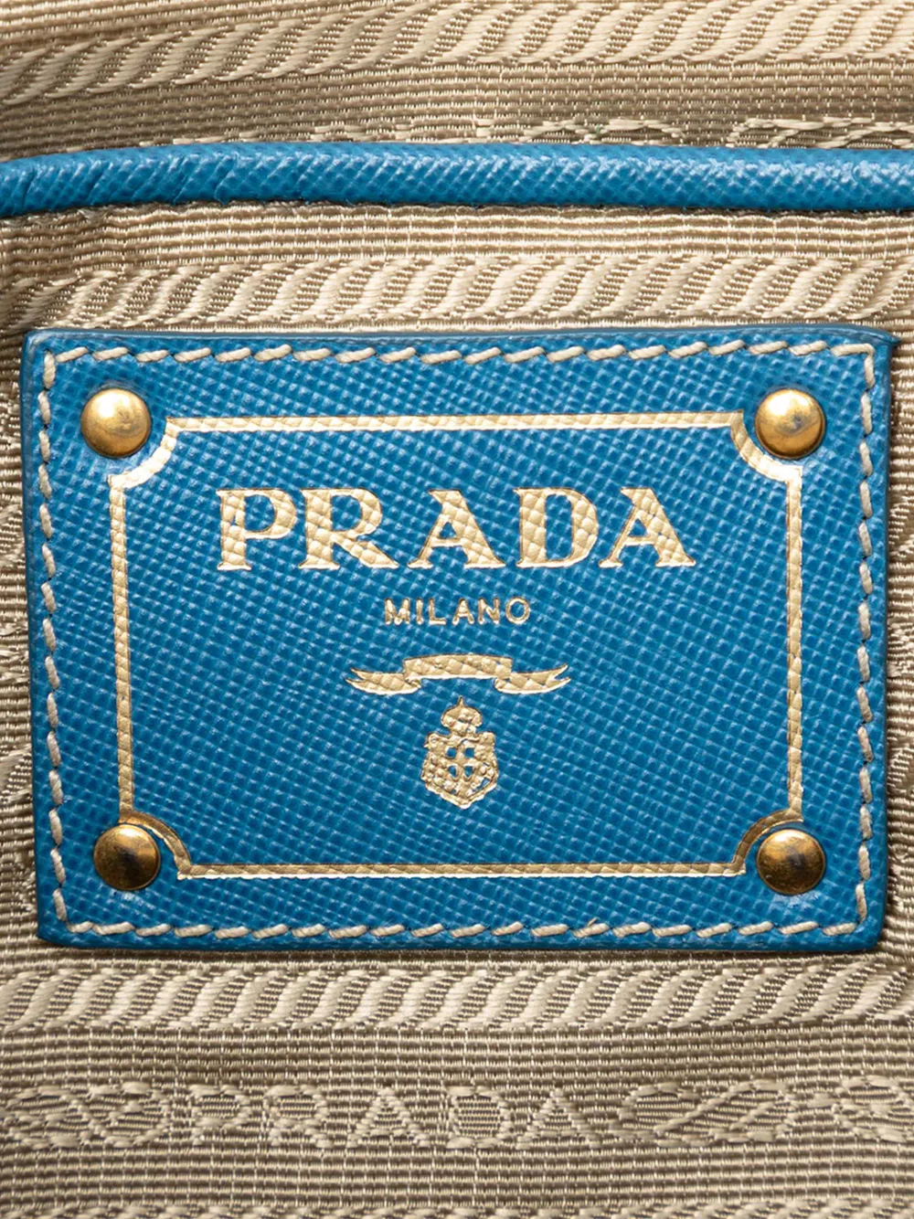 Prada Pre-Owned 2010-2025 Saffiano Trimmed Canvas Canapa Logo