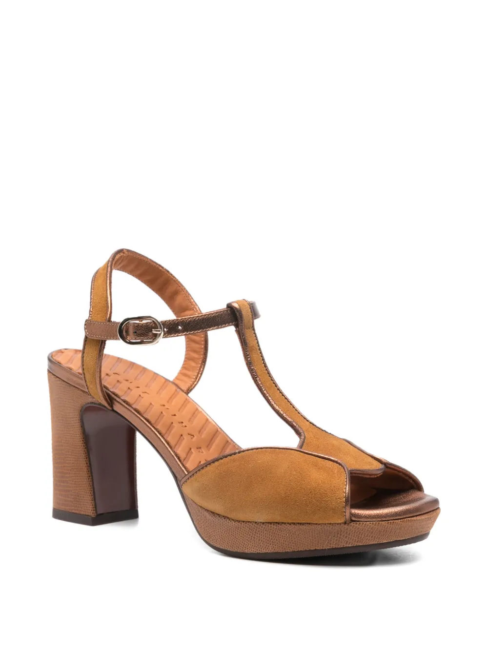 Chie Mihara Keduni T-strap leather sandals Bruin