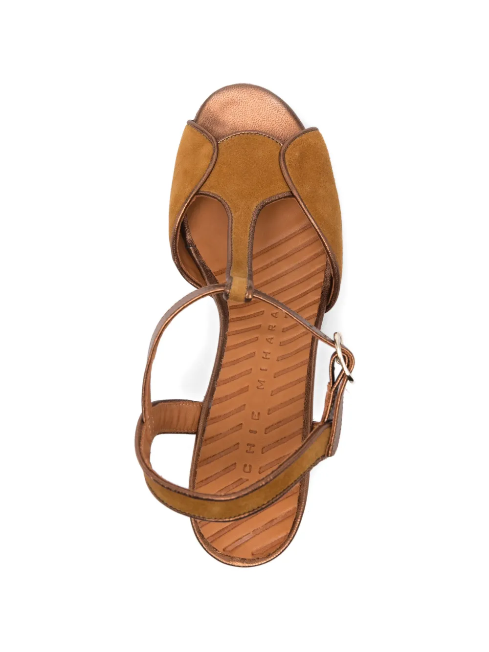 Chie Mihara Keduni T-strap leather sandals Bruin