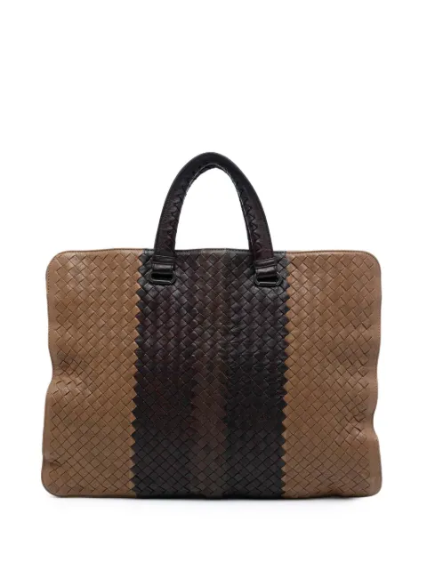 Bottega Veneta Pre-Owned 2012-2025 Nappa Intrecciato Club Fume Briefcase business bag