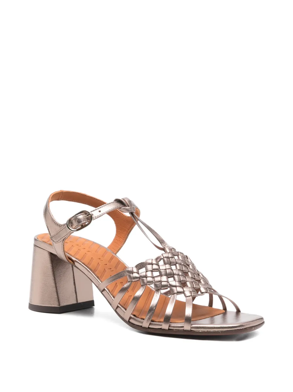 Chie Mihara Rybon woven-strap leather sandals Grijs