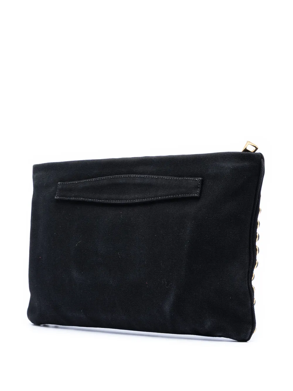 2000-2013 Canvas Canapa Studded Vernice Clutch Bag