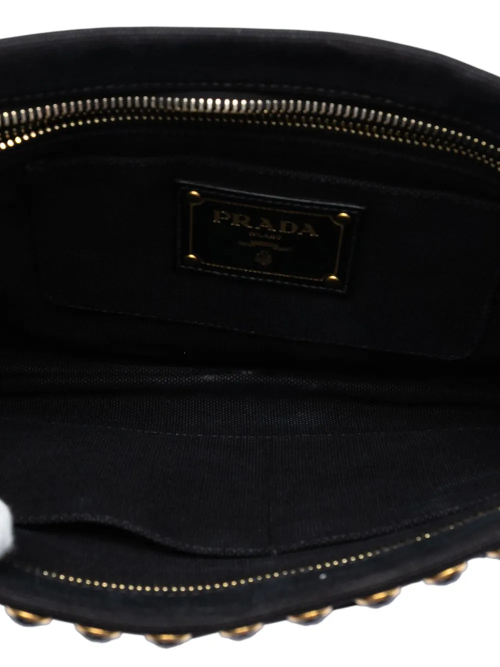 2000-2013 Canvas Canapa Studded Vernice Clutch Bag