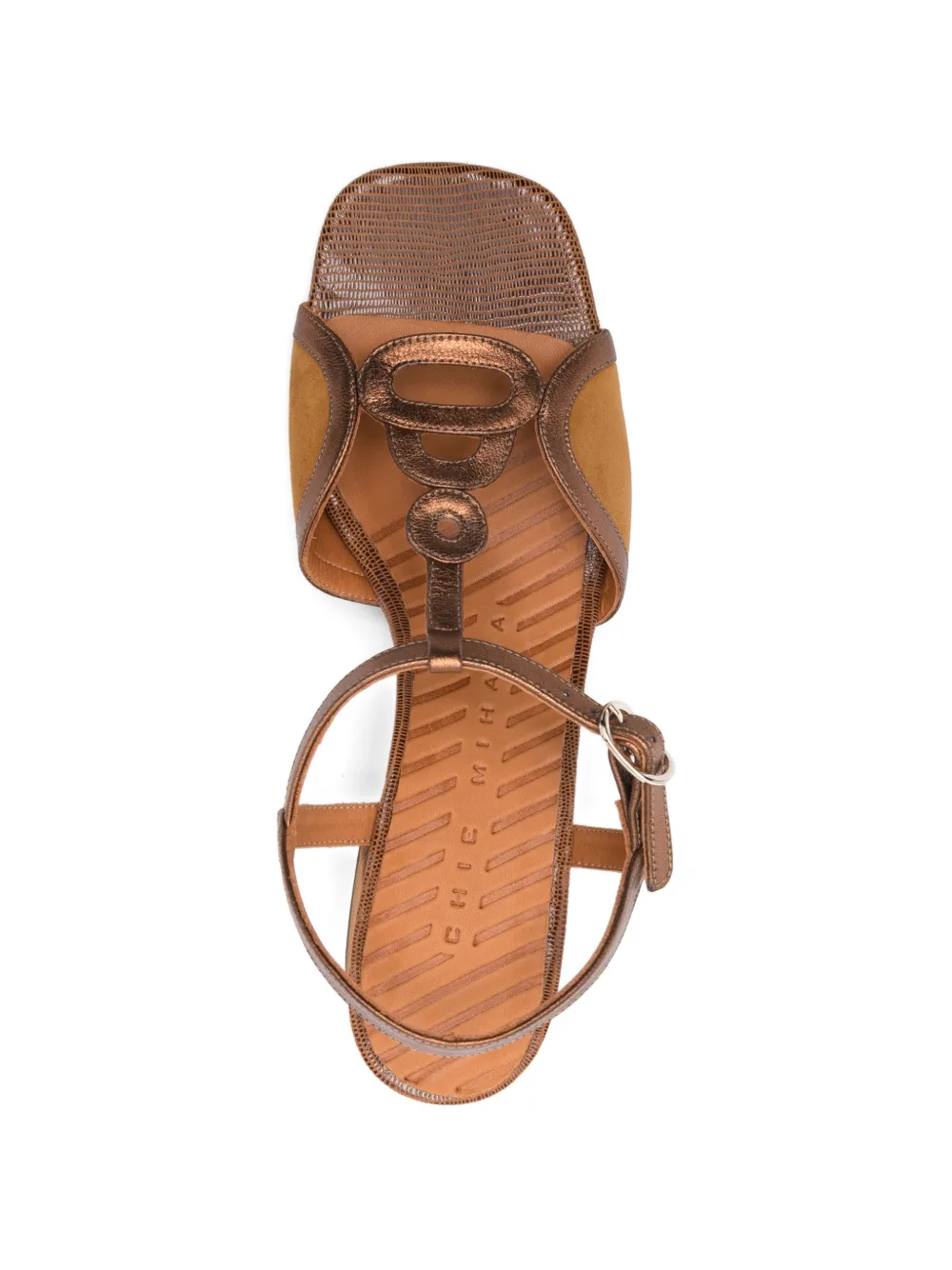 Chie Mihara Letuche T-strap leather sandals Bruin