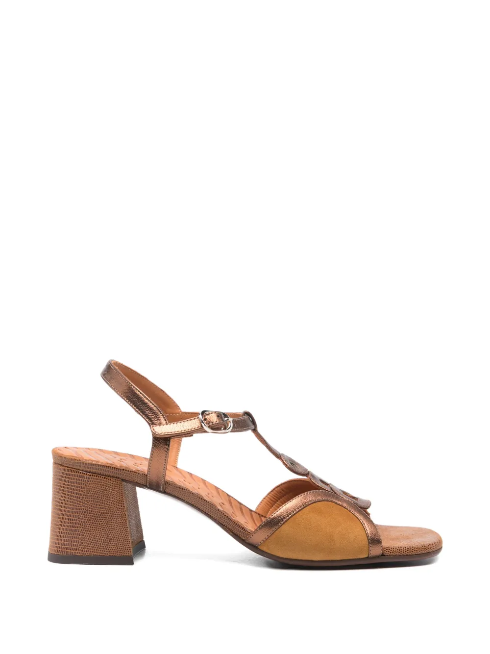 Chie Mihara Letuche T-strap leather sandals Bruin