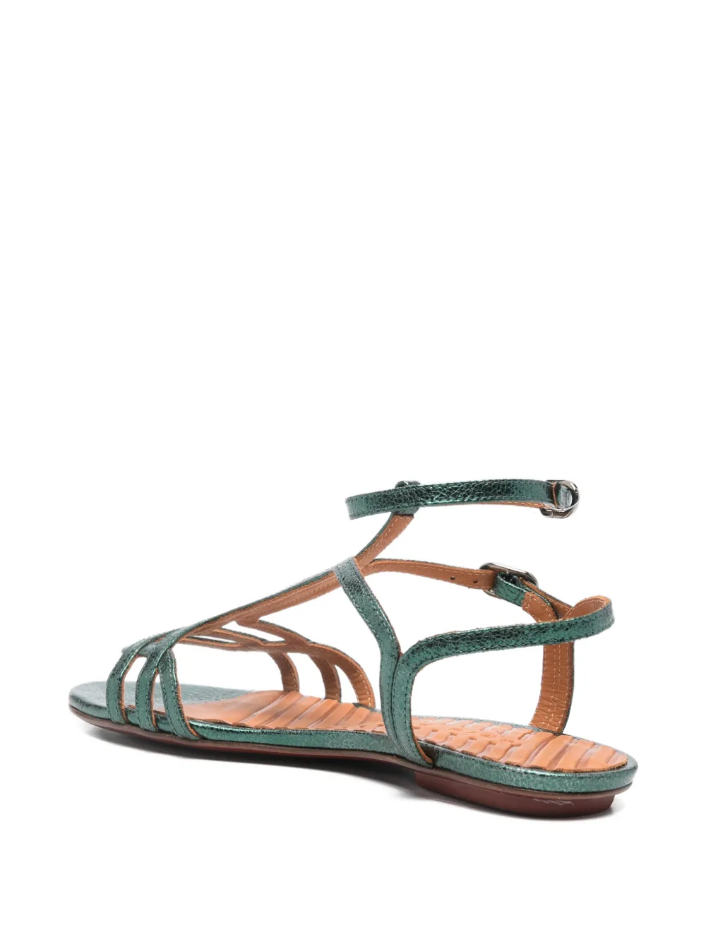 Chie Mihara Yael leren sandalen met T-bandje Groen