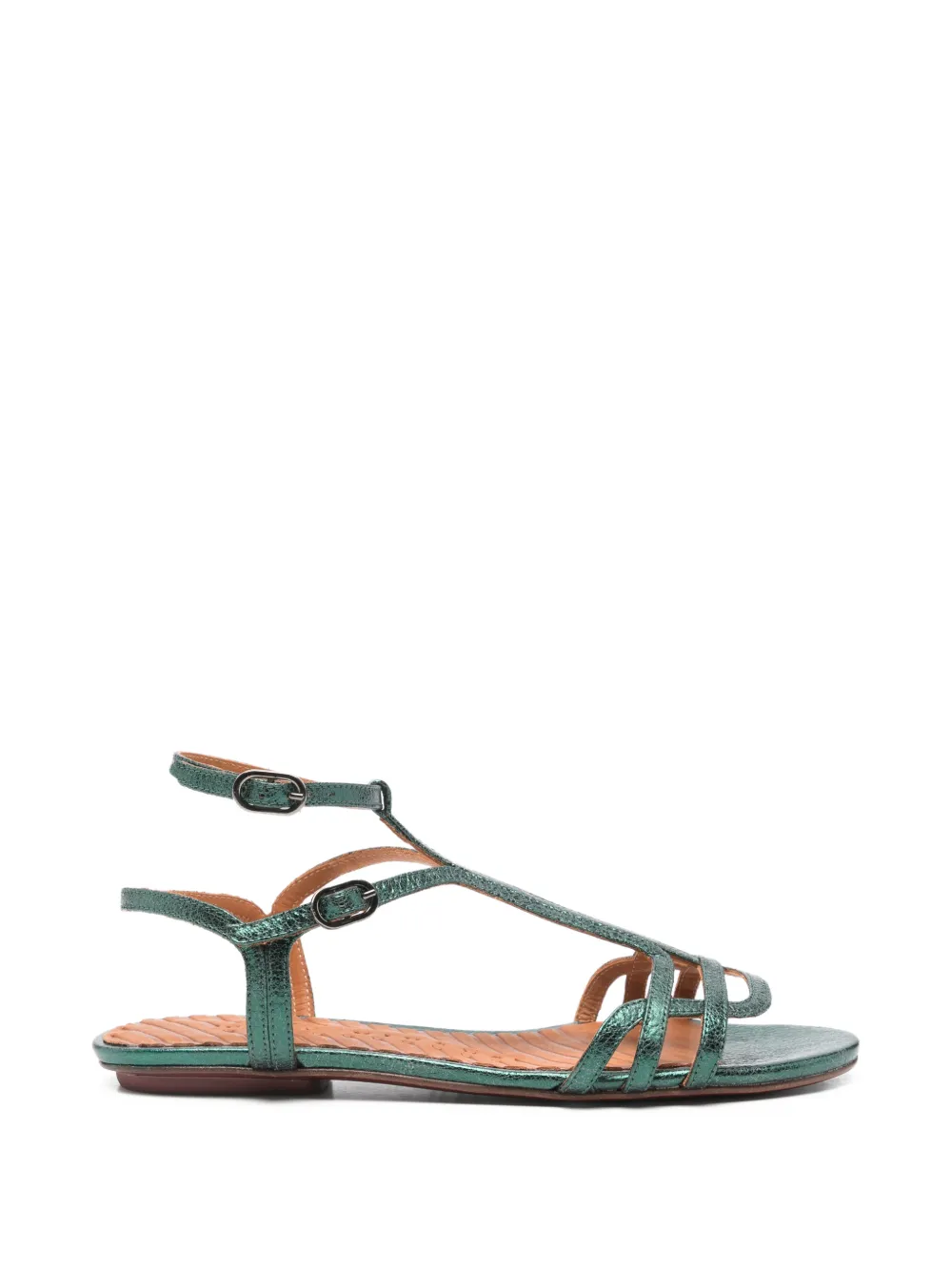 Chie Mihara Yael leren sandalen met T-bandje Groen