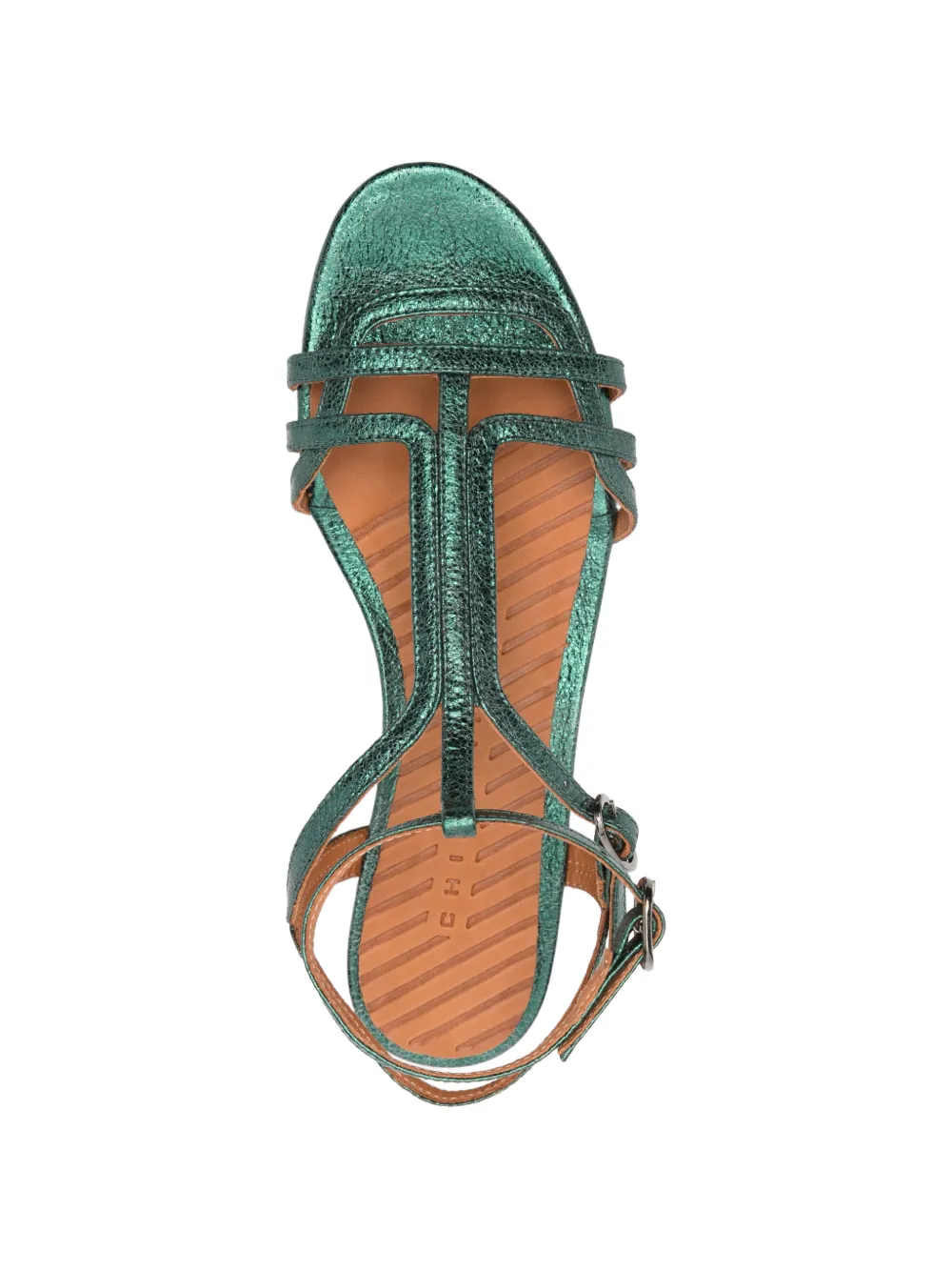 Chie Mihara Yael leren sandalen met T-bandje Groen