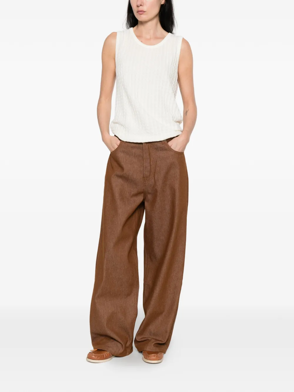  Walk In Paris Knitted Vest - Neutrals 