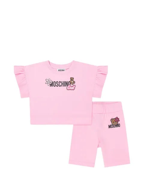 Moschino Kids ruffled-sleeves shorts set