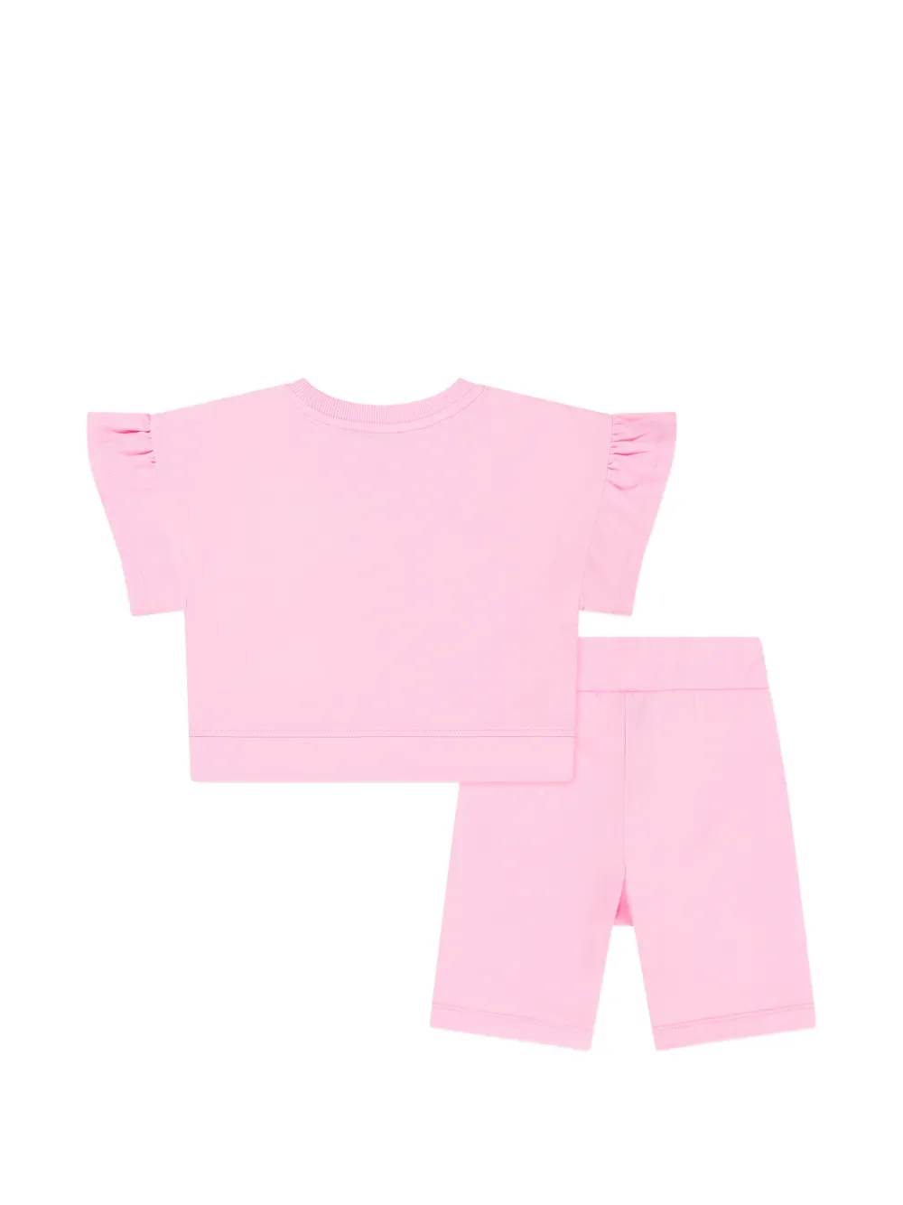  Moschino Kids Ruffled-sleeves Shorts Set - Pink 