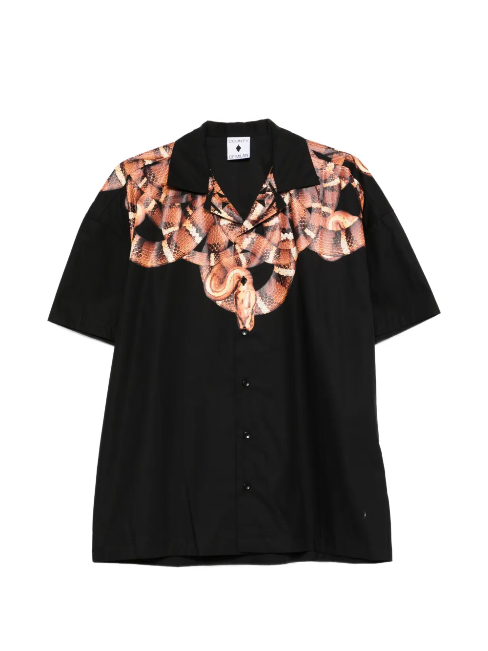 COUNTY OF MILAN snake-print shirt - Nero