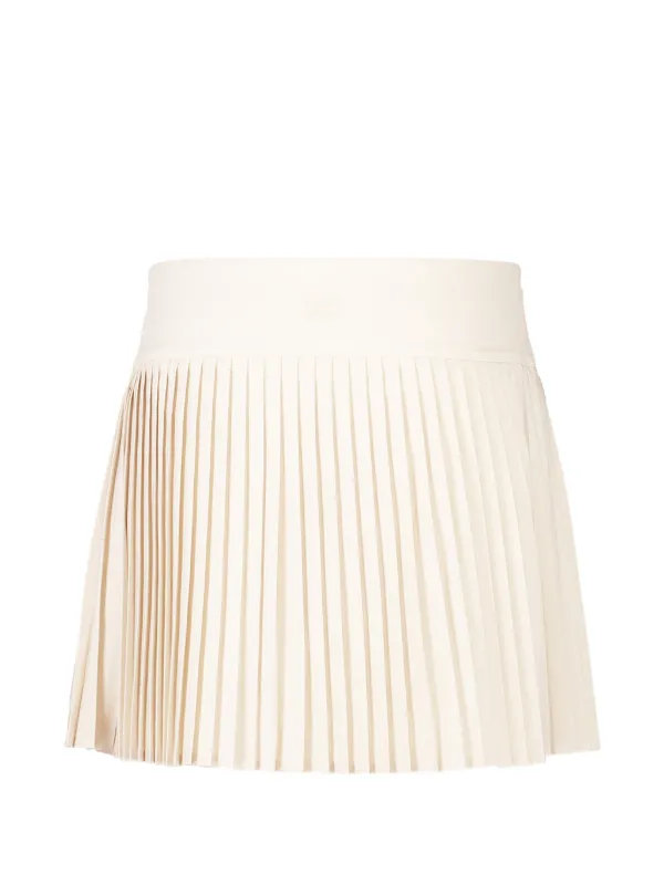Goldbergh Plissé Mini Skirt in Neutrals