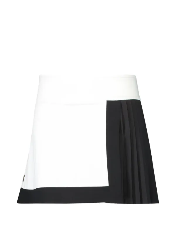 Goldbergh Axelle Pleated Mini Skirt in White