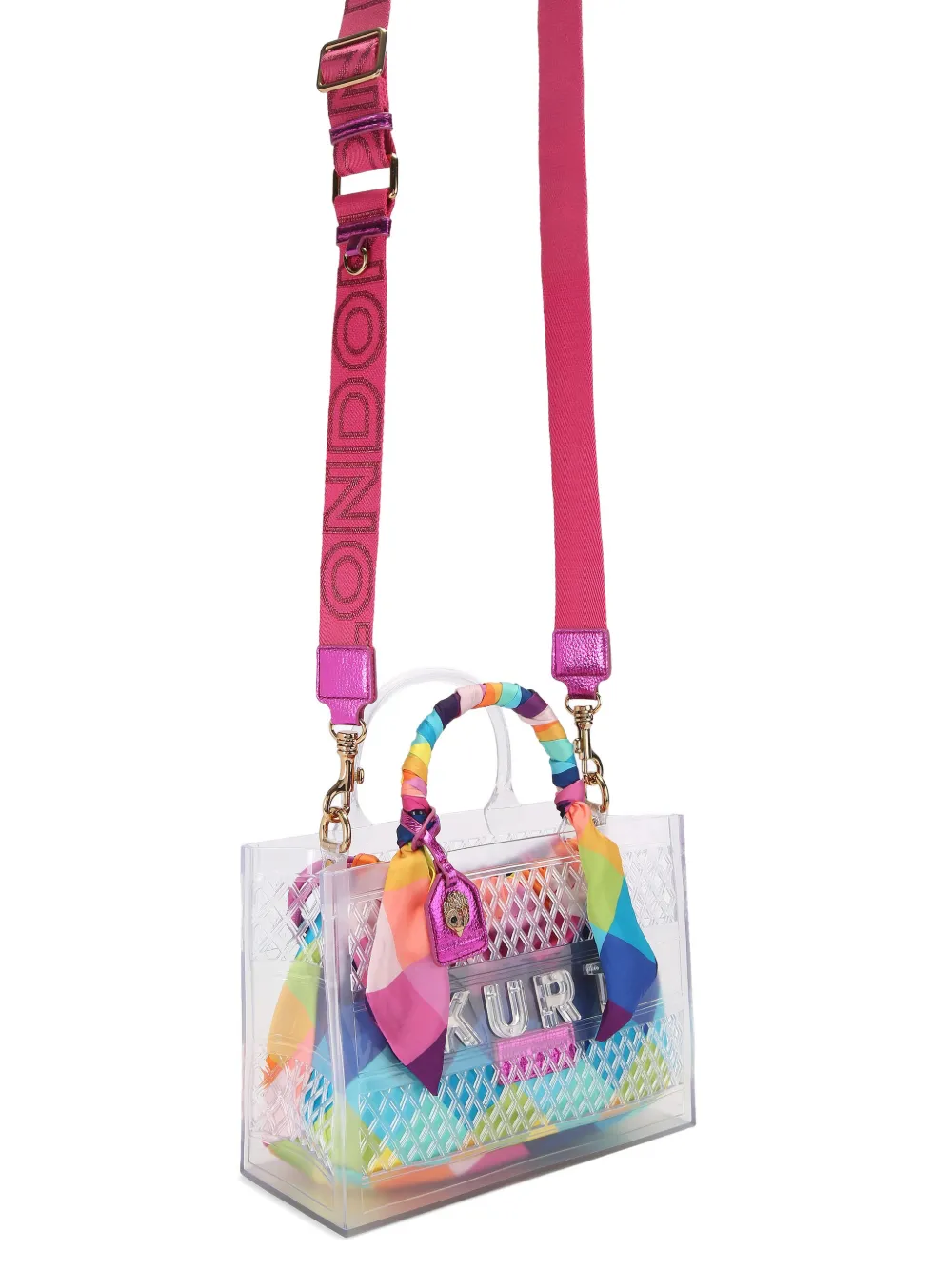 Kurt Geiger London Jelly kleine shopper met verfraaid handvat Wit